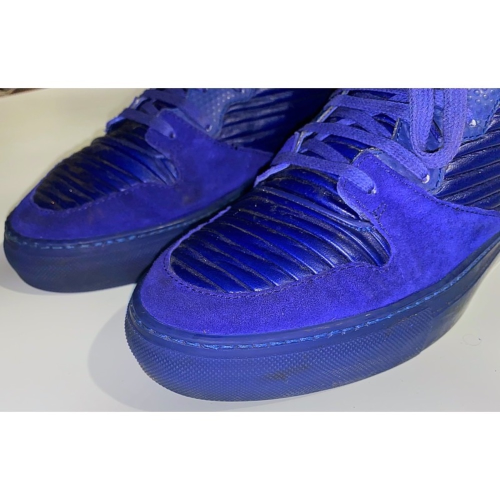 Balenciaga Mens hi Top Pleated Royal Blue Sneaker - Picture 6 of 6